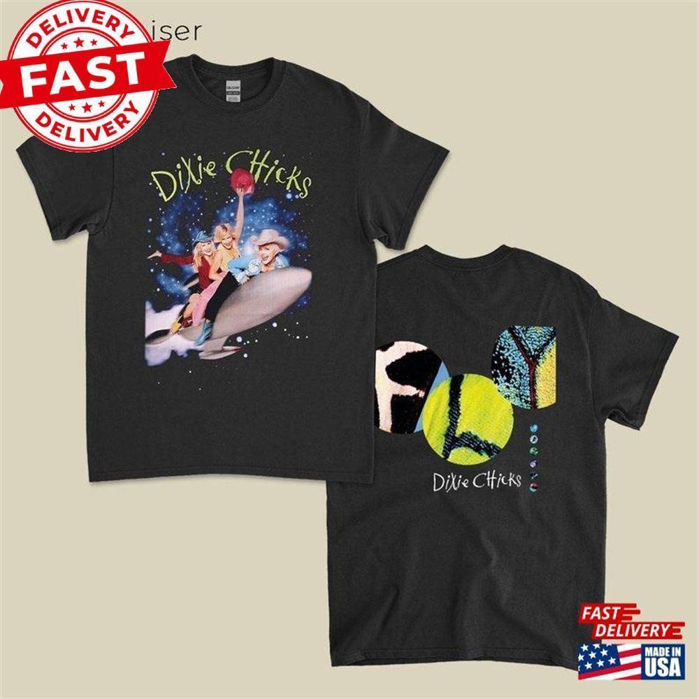 Vtg Chicks Dixie T-Shirt Tour Concert Gift For Fan Unisex Tee 2 Sided